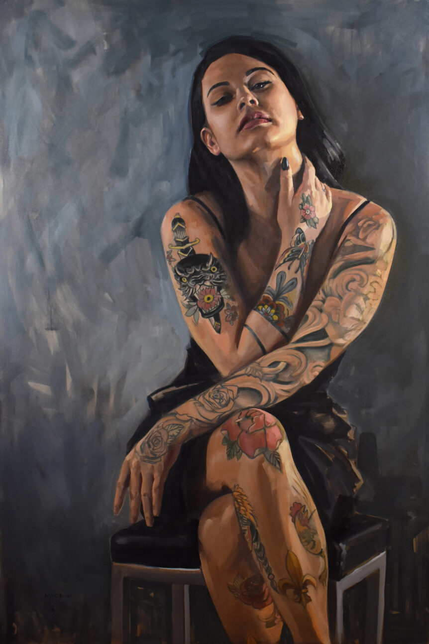 "Justine" by Brian McClear | Ink & Oil